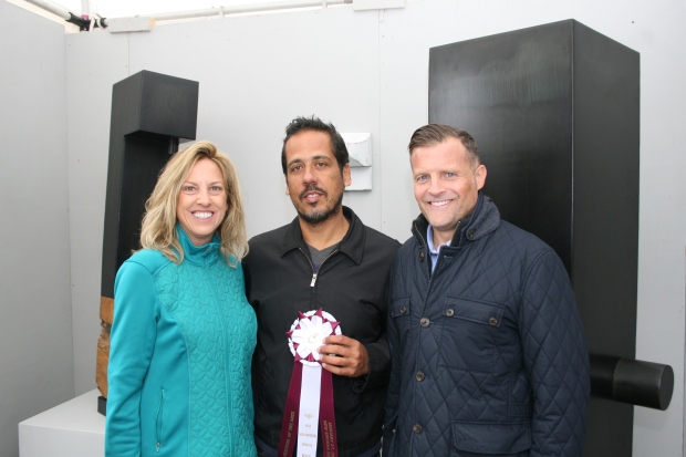 Atlantic Center for the Arts Co-Chairs Nancy Lowden Norman and Jam Frost with Best of Show winner David David Figueroa (center)